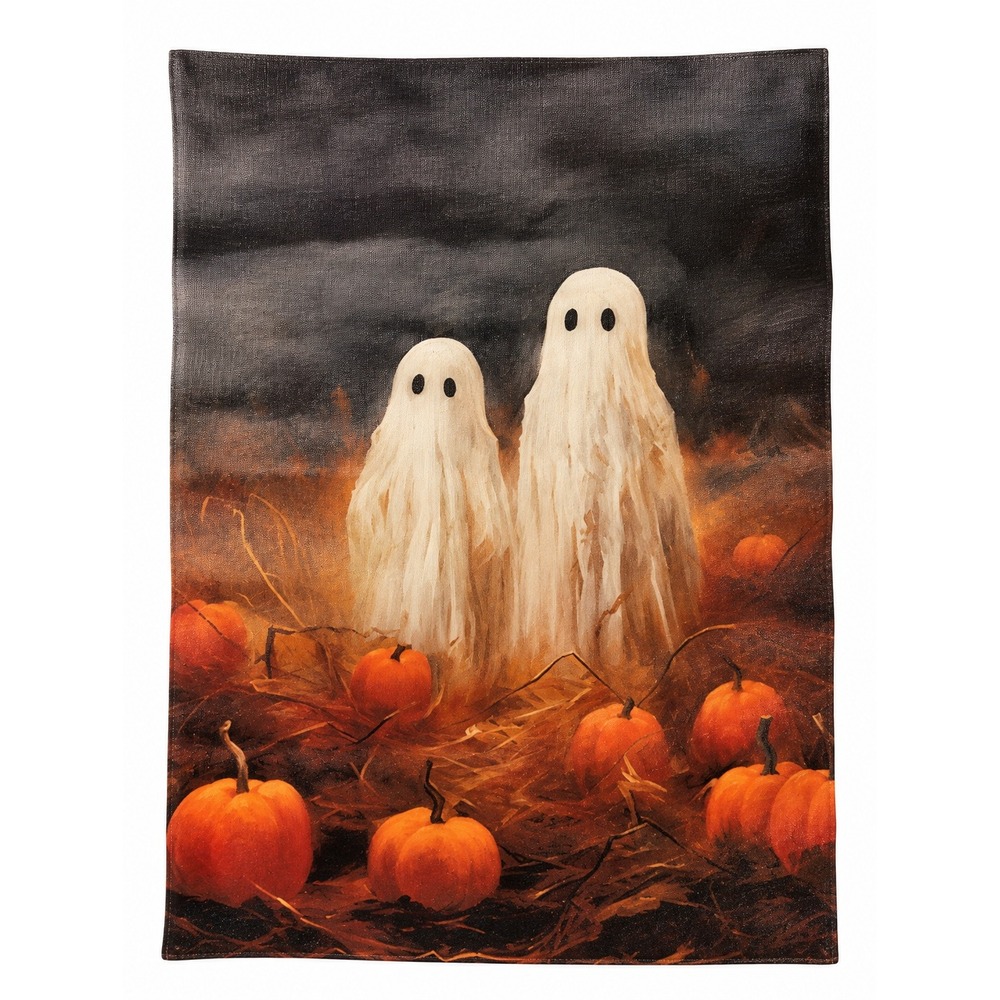 Halloween Ghost Pumpkin Tapestry Wall Hanging Spooky Fall Display Decor One Size